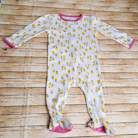 Cloud Island 2Pack Baby Girl's Long Sleeve Bodysuit Floral & Strip Patterns 3-6M - Picture 7 of 8